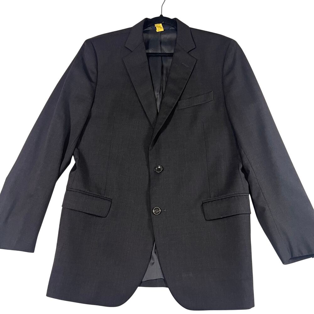 Brooks Brothers 1818 Fitzgerald Blazer Size 41R Dark Gray 100% Wool Jacket USA
